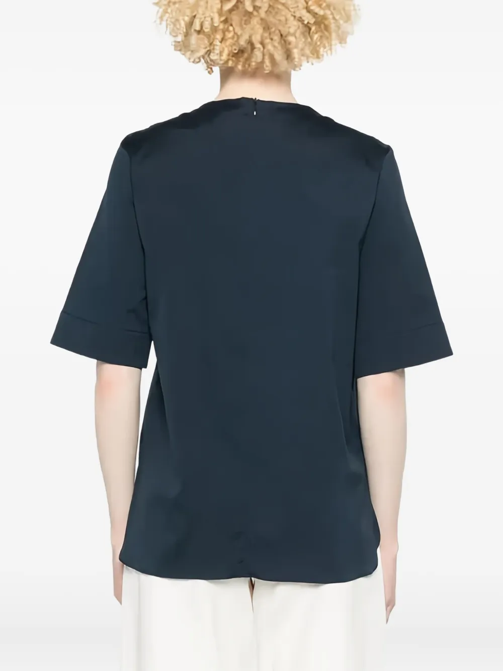 'S Max Mara embellished-neckline T-shirt Blauw