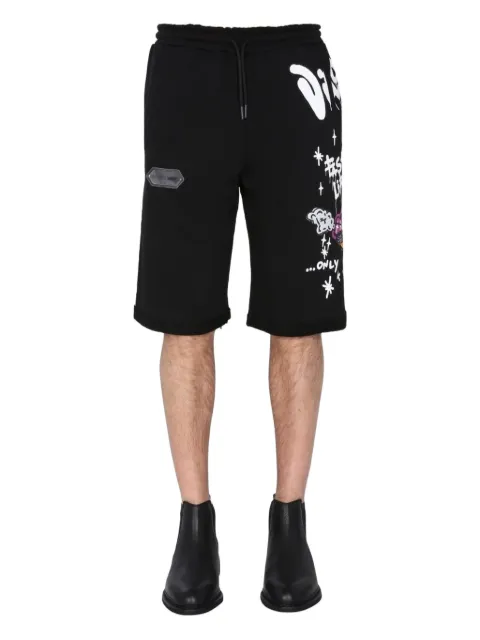 DISCLAIMER graphic-print bermuda shorts