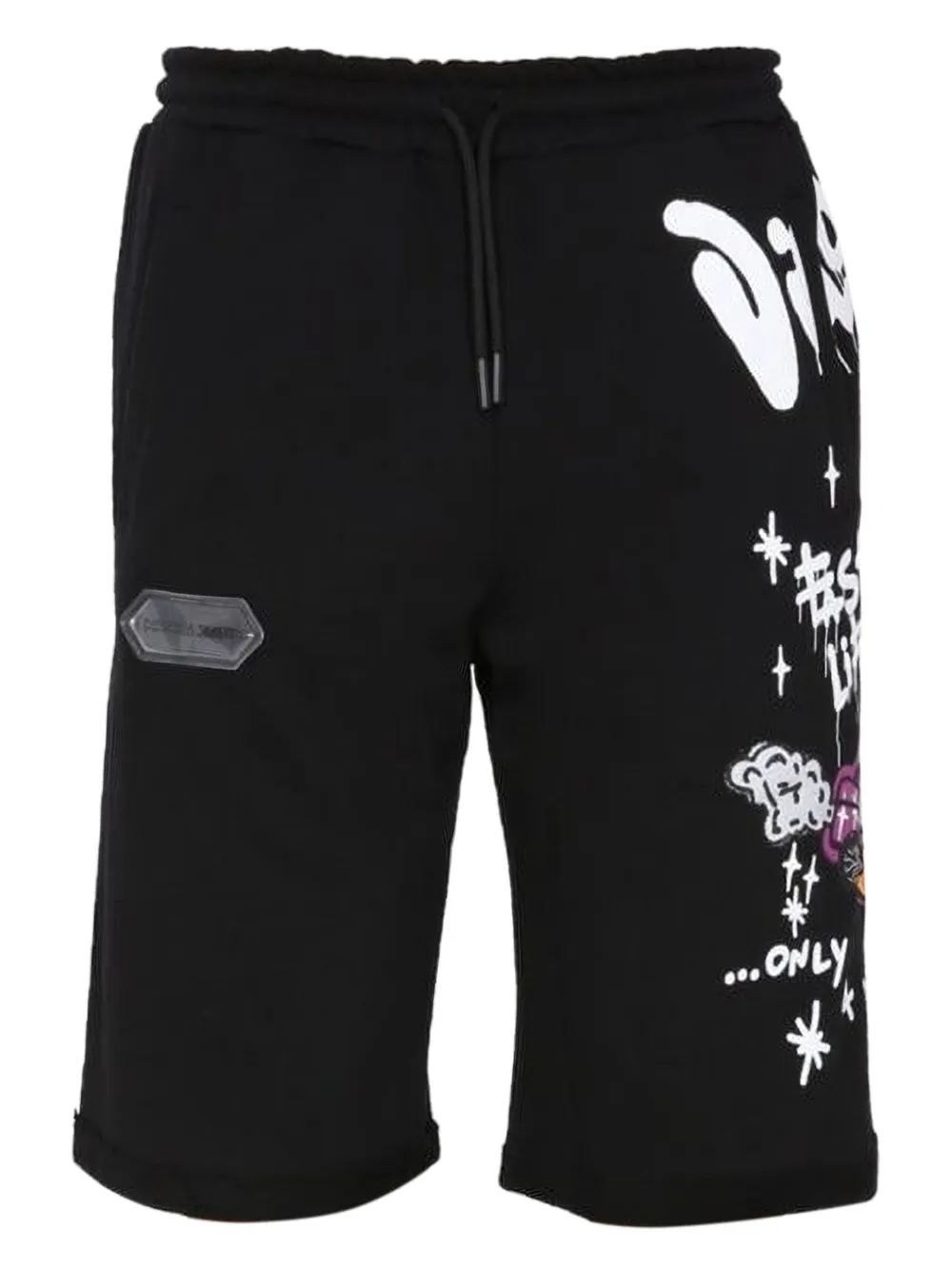 DISCLAIMER graphic-print bermuda shorts | noir | Image 1