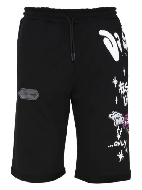 DISCLAIMER graphic-print bermuda shorts