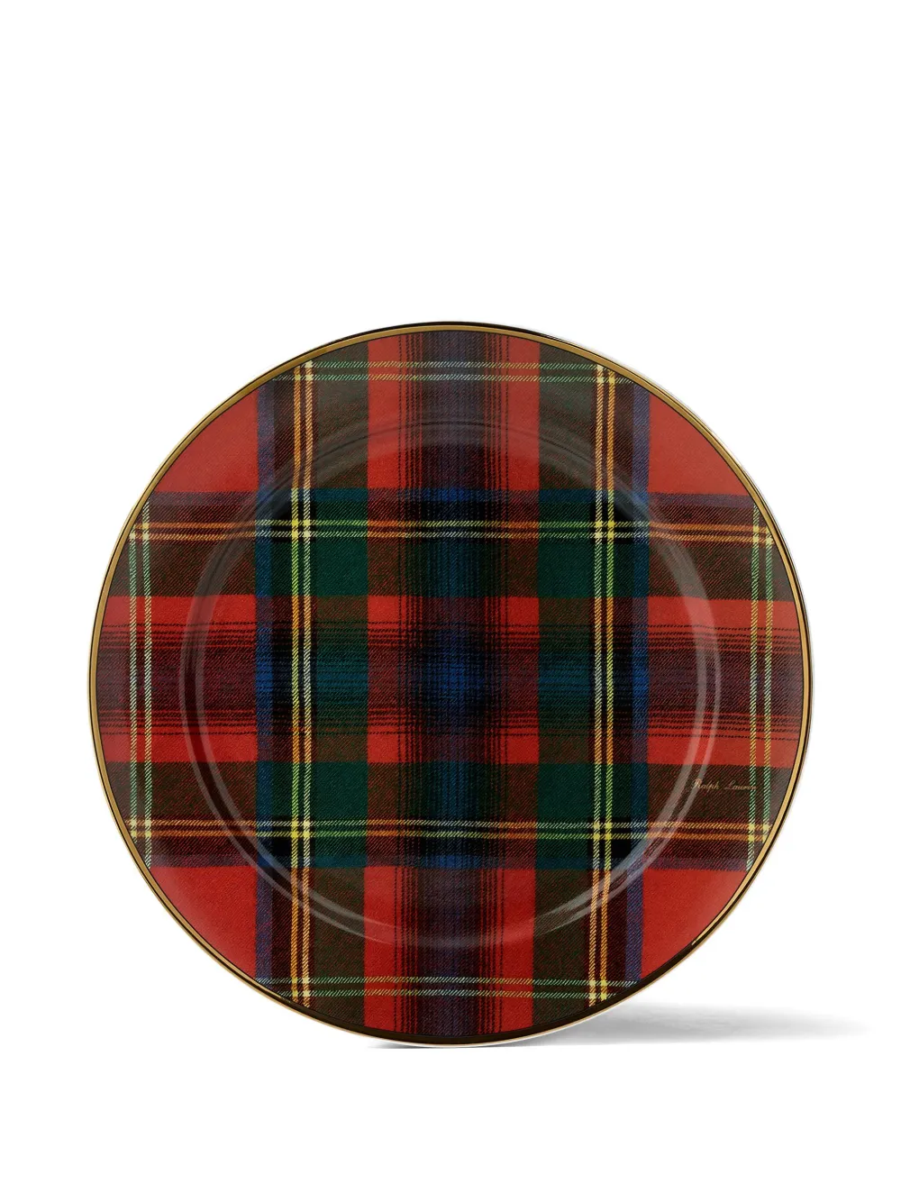 Ralph Lauren Home Alexander tartan-patterned charger plate (31.8cm) | Red | Image 1