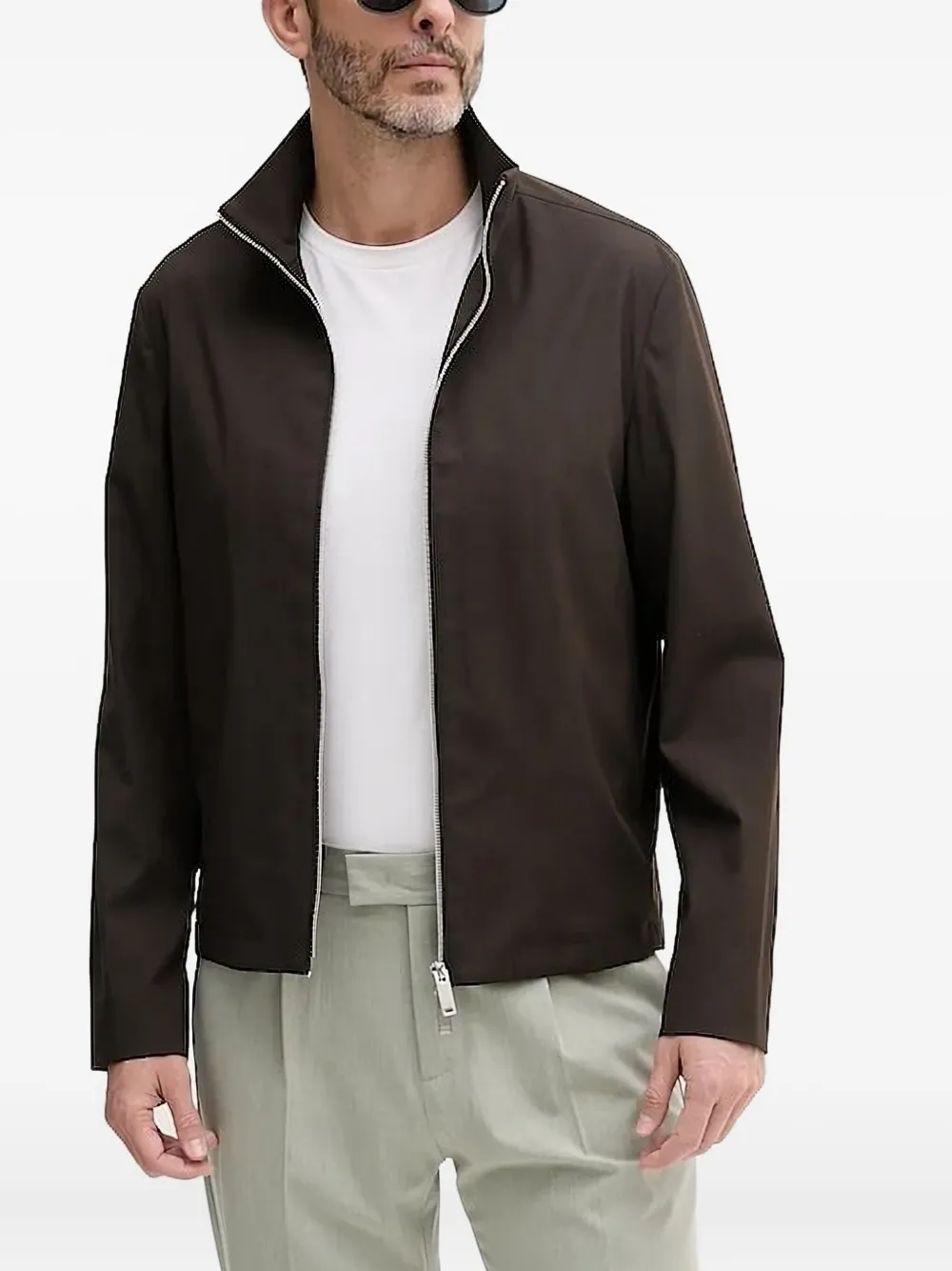 Sisley zip-neck jacket Bruin