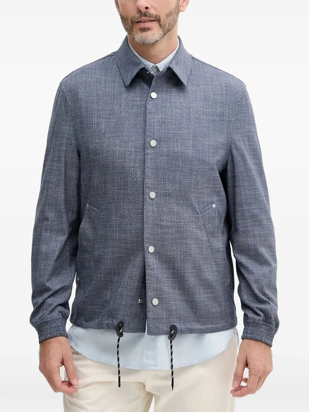 Sisley button-fastening jacket | Blue | Image 1