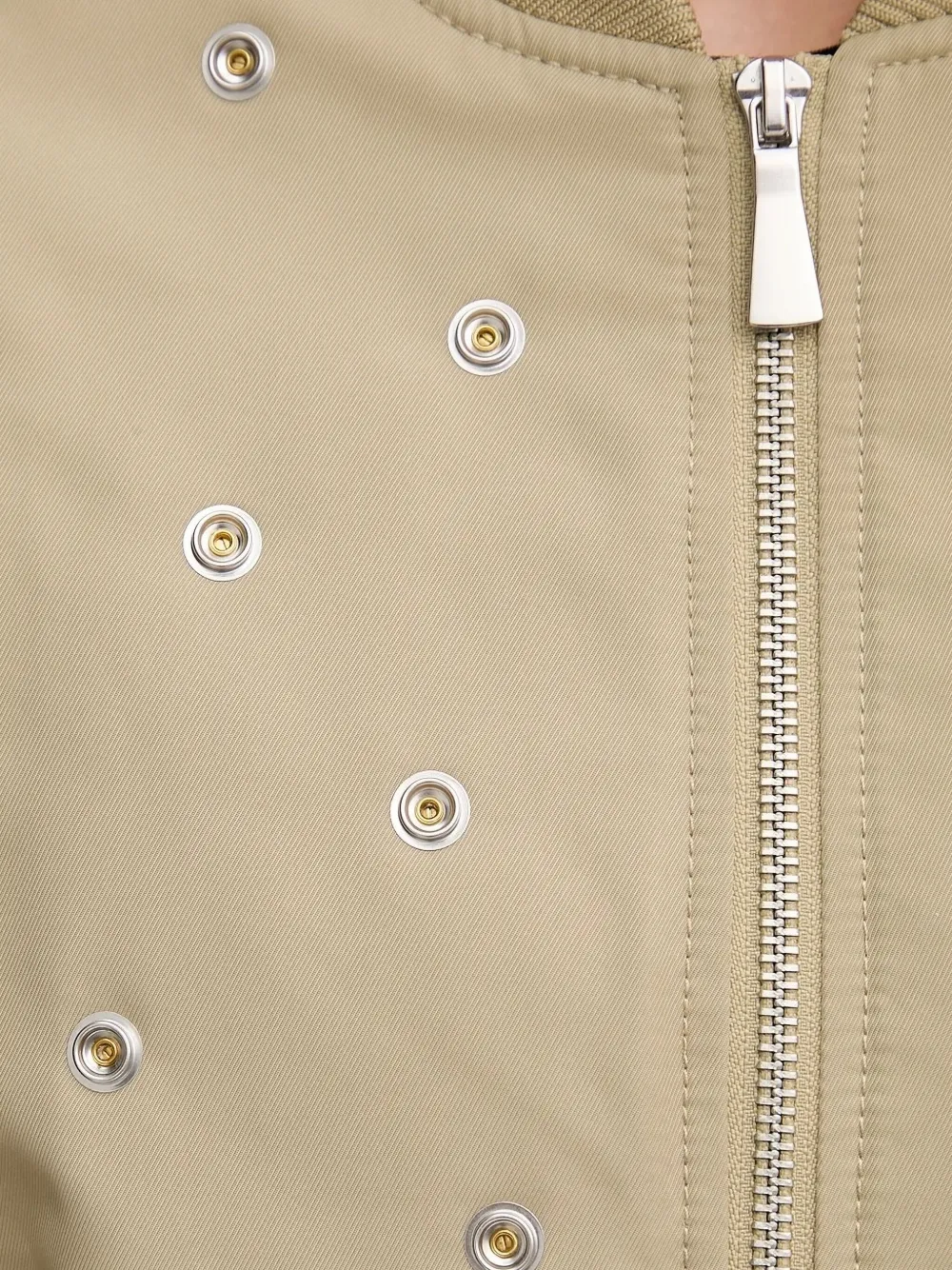 Sisley Paris Studs-embellished Bomber Jacket In Brown