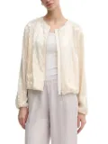 Sisley sequin-embellished zip-front jacket - White