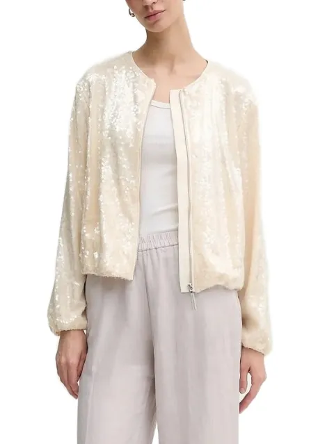 Sisley sequin-embellished zip-front jacket