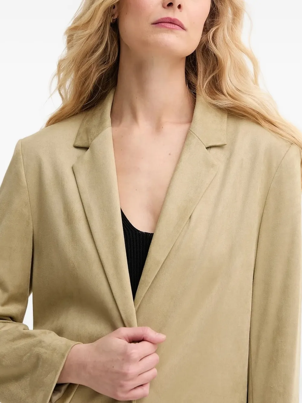 Sisley Paris Notched Buttoned Blazer In Green