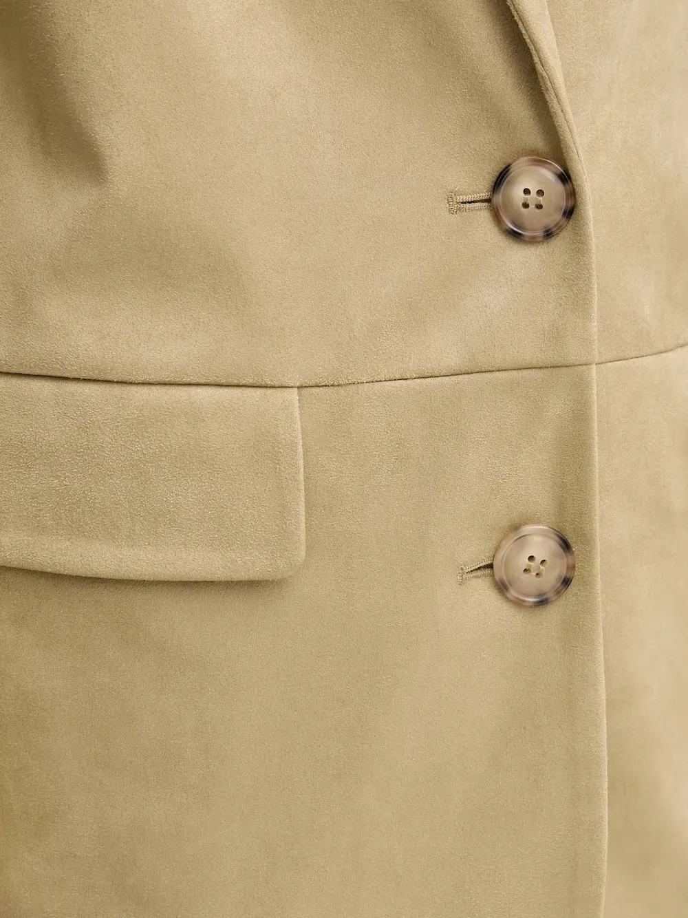 Sisley Paris Notched Buttoned Blazer In Green