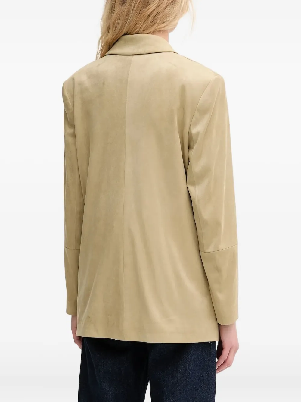 Sisley Paris Notched Buttoned Blazer In Green