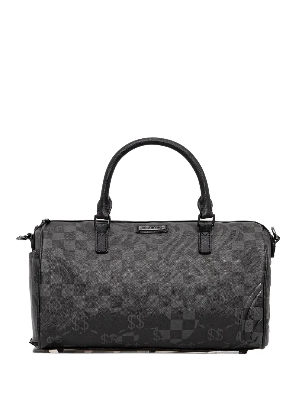 check-pattern duffle bag