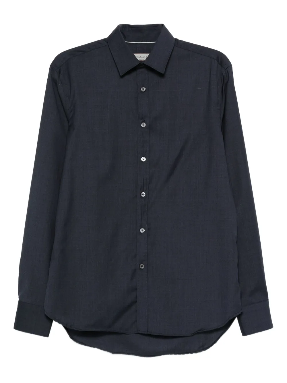 Canali long-sleeve wool shirt | Blue | Image 1