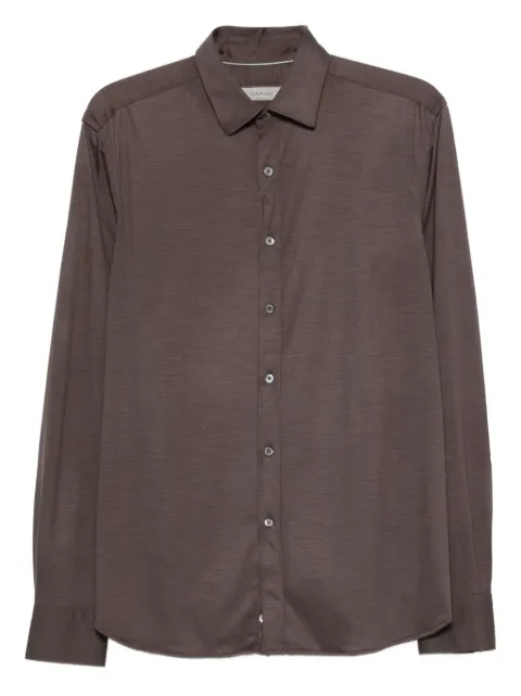 Canali long-sleeve wool shirt