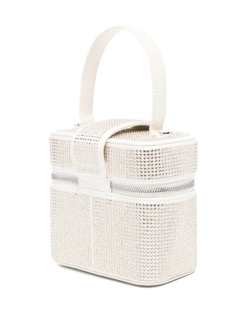 Self-Portrait crystal-embellished mini bag Beige