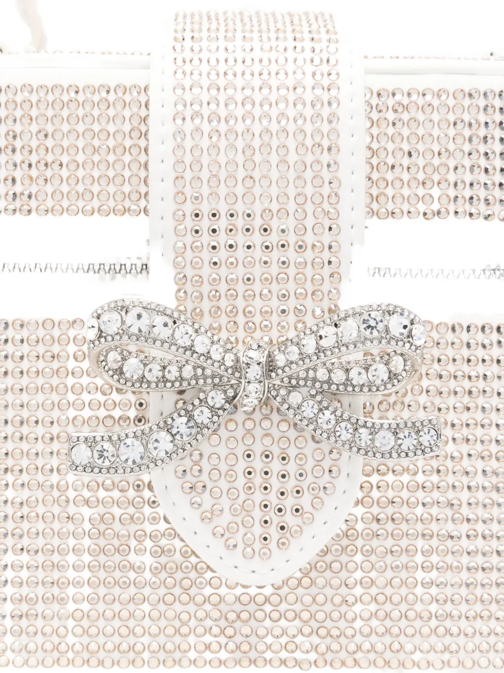 Self-Portrait crystal-embellished mini bag Beige