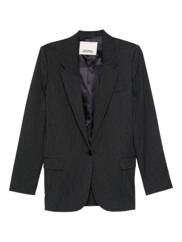 Isabel Marant Pinstripe Single-breasted Blazer in Blue