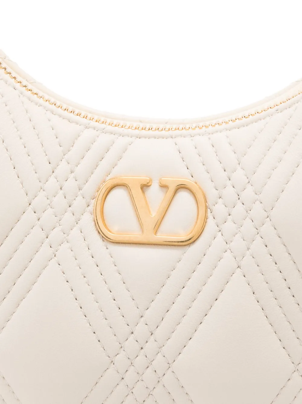Valentino Garavani Quiltie 67 schoudertas Beige