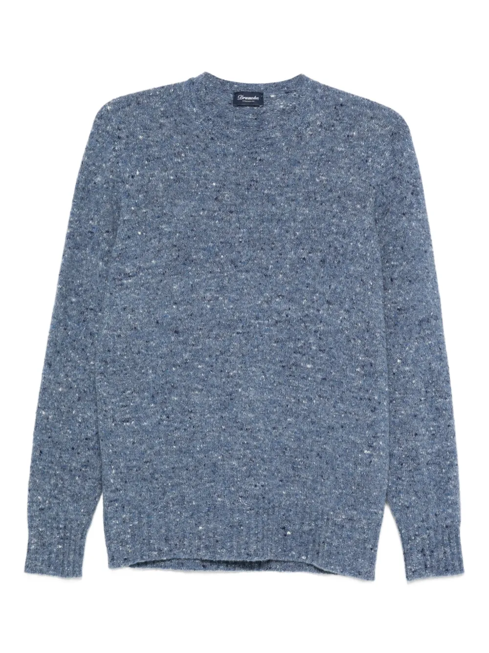 Drumohr Gebreide trui met spikkels Blauw