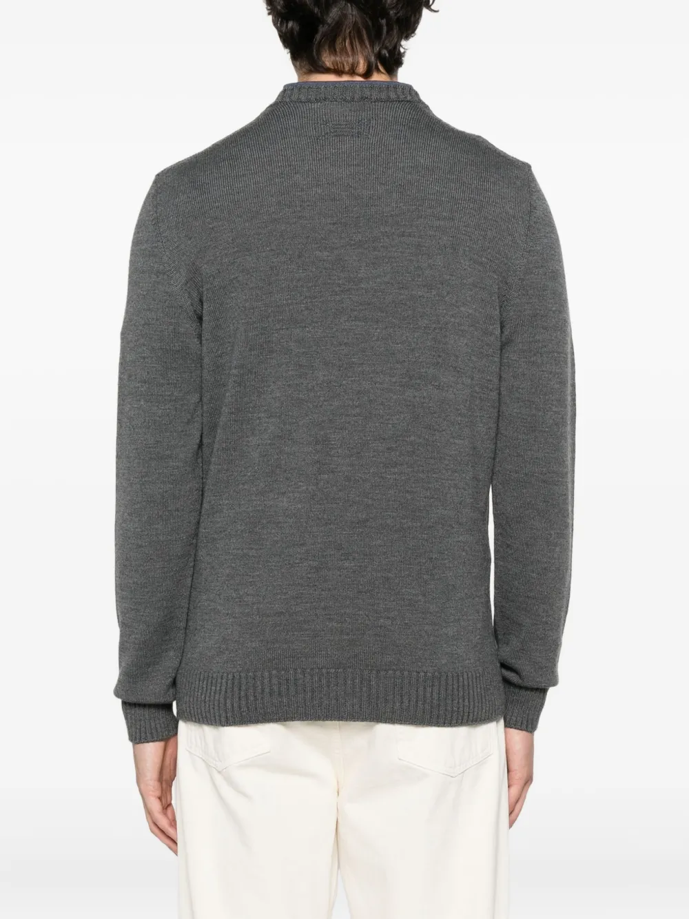 Drumohr crew-neck wool sweater Grijs
