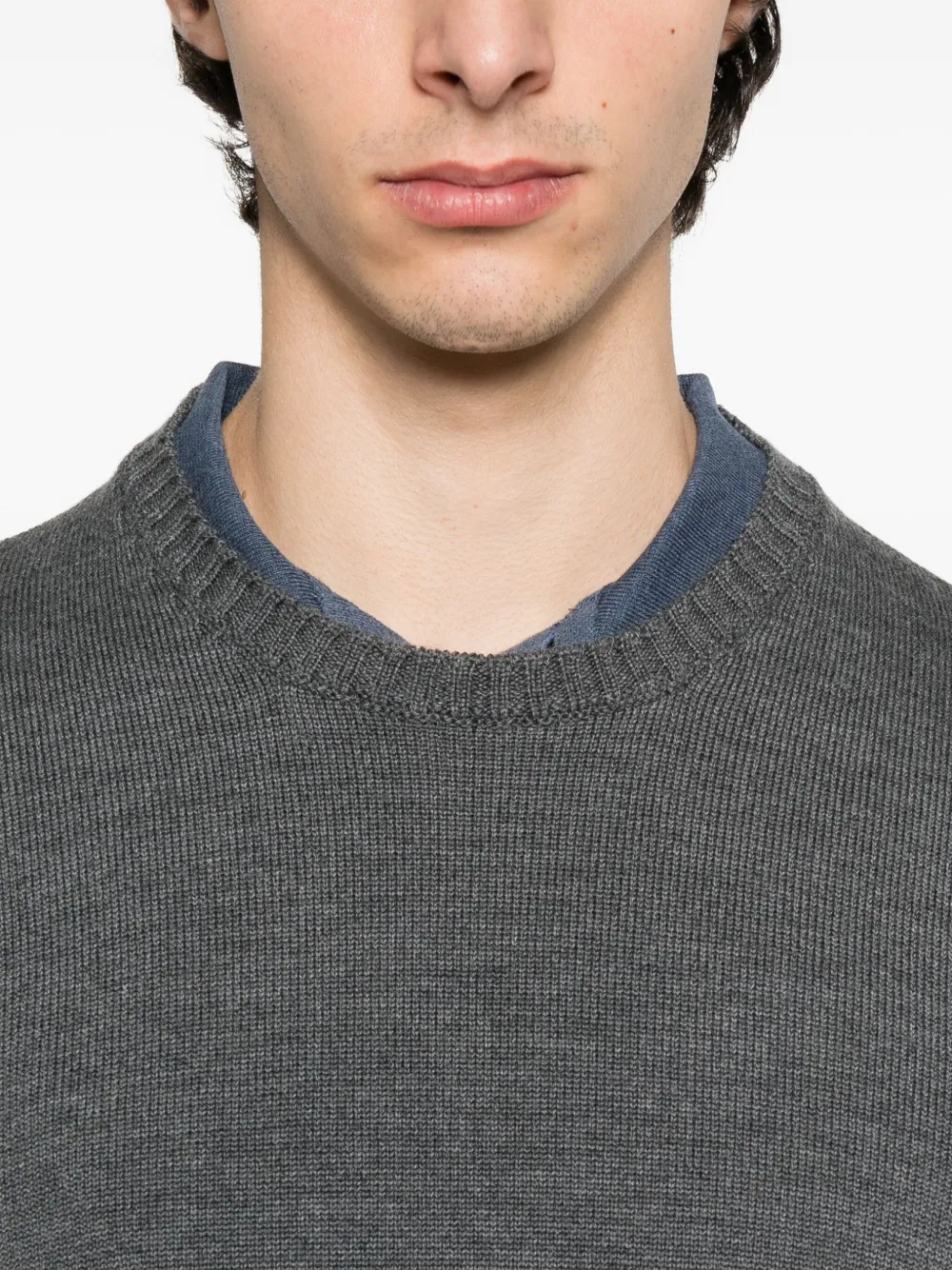 Drumohr crew-neck wool sweater Grijs