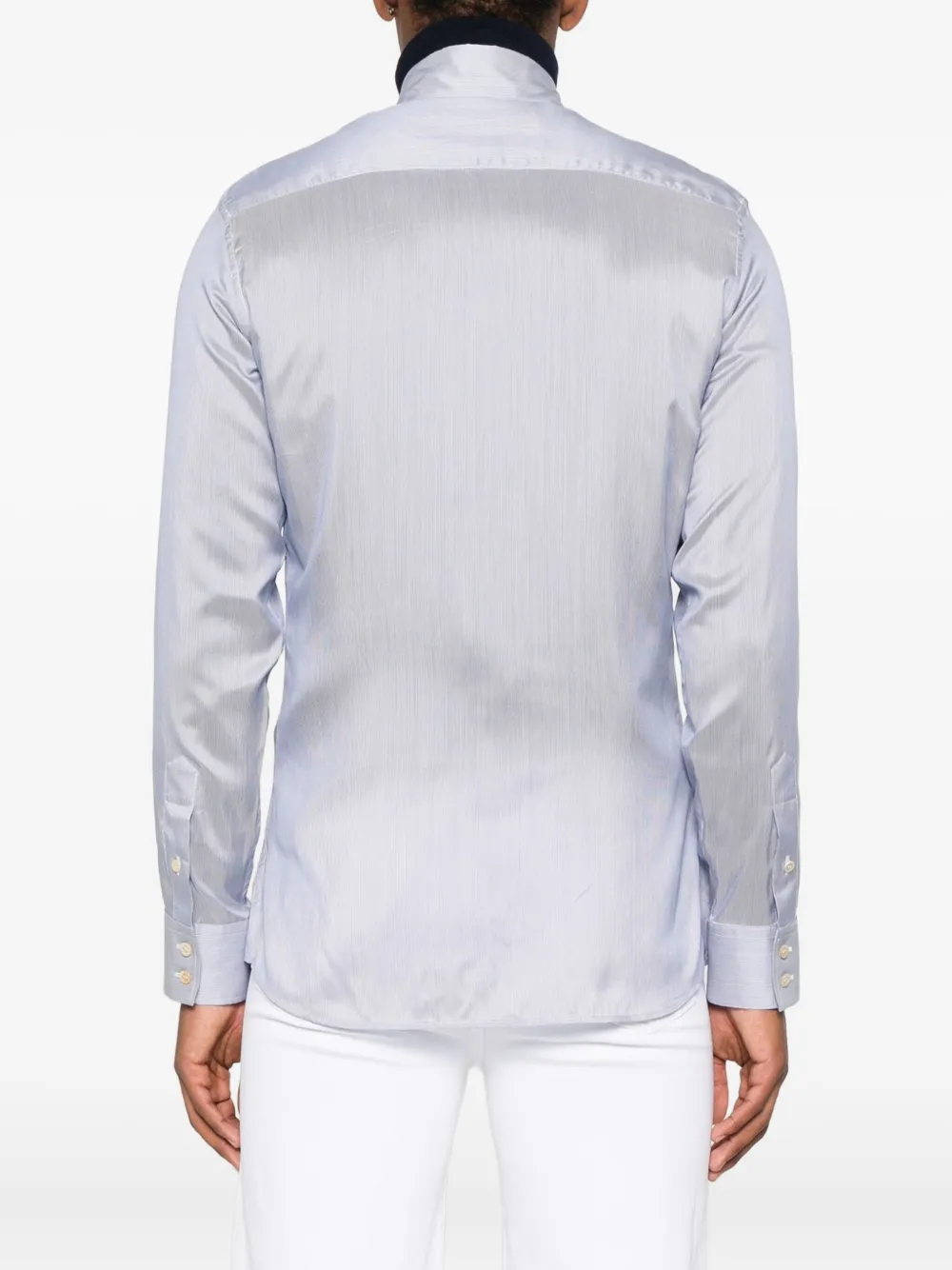 Valentino Garavani striped silk shirt Blauw