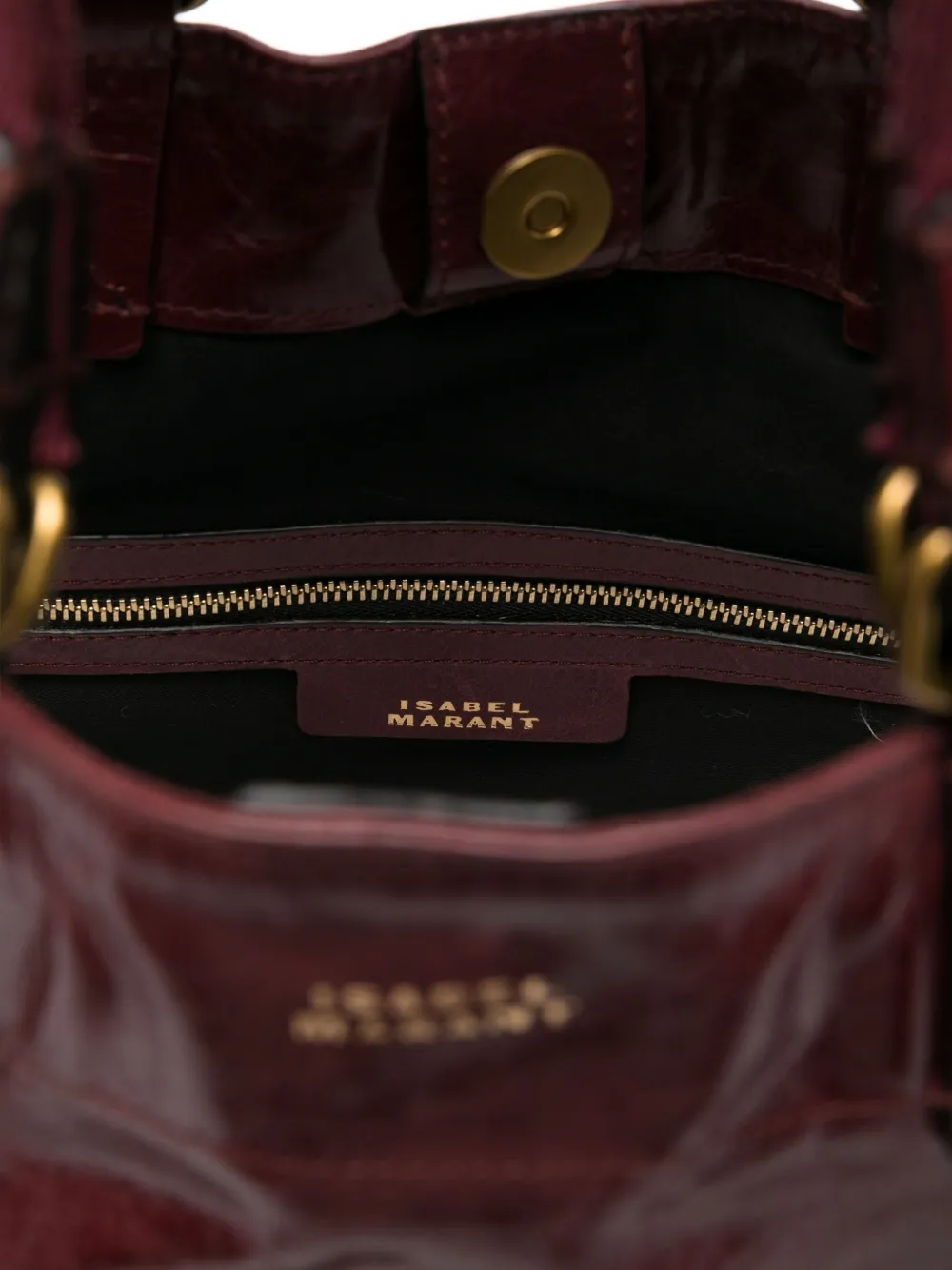 ISABEL MARANT Wardy leren shopper Rood