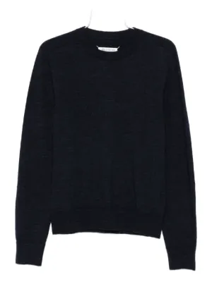 VIP価格.Maison Margiela PULLOVER IN LANA A COLLO ALTO Maison Margiela zip-neck Textured Knit Sweater | Grey | FARFETCH