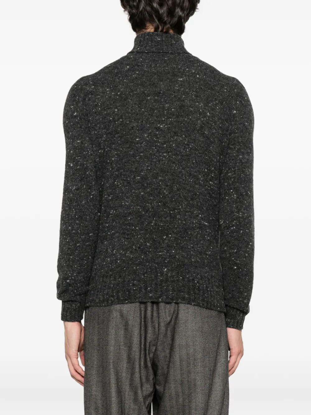 Drumohr speckled turtleneck sweater Grijs