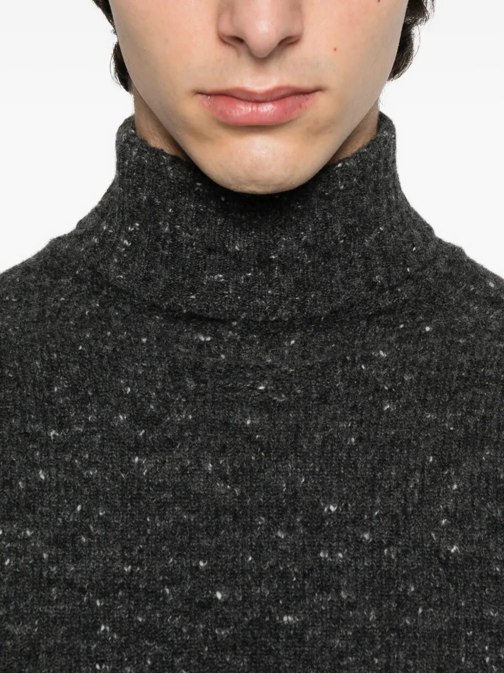 Drumohr speckled turtleneck sweater Grijs