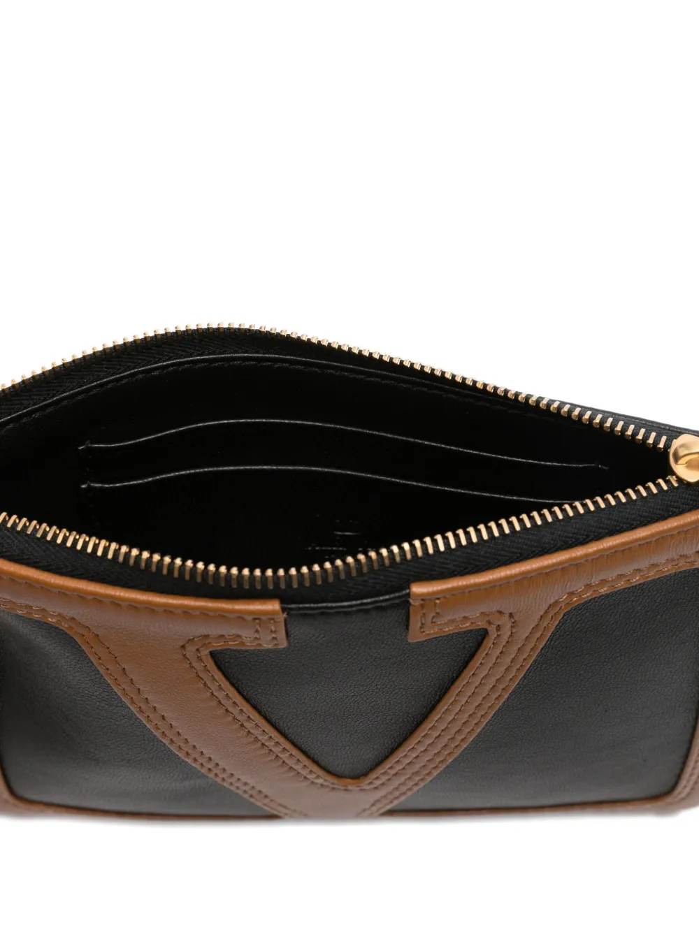 Valentino Garavani Viva Superstar zip-fastening leather wallet Zwart