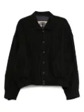 Ziggy Chen striped spread-collar jacket - Black