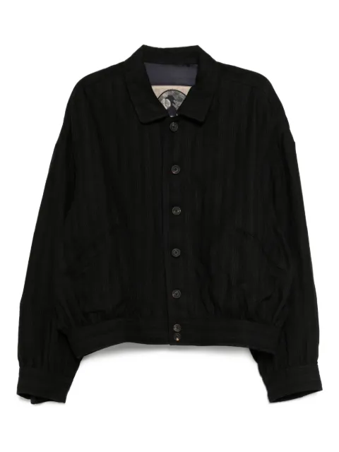Ziggy Chen striped spread-collar jacket