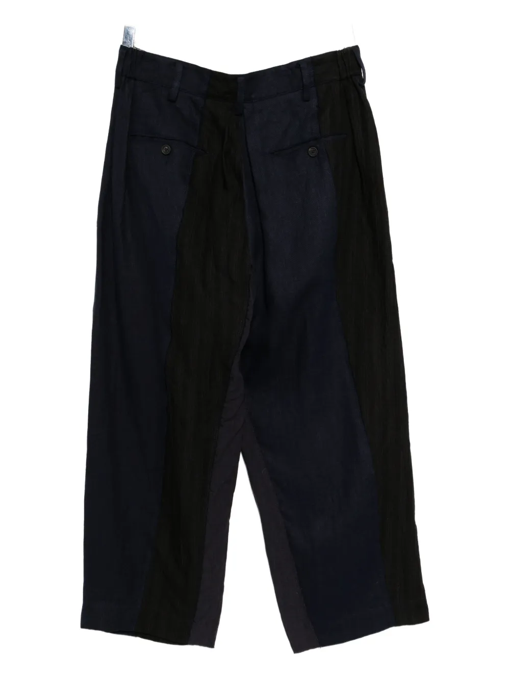 Ziggy Chen Collaged broek met wijde pijpen Blauw
