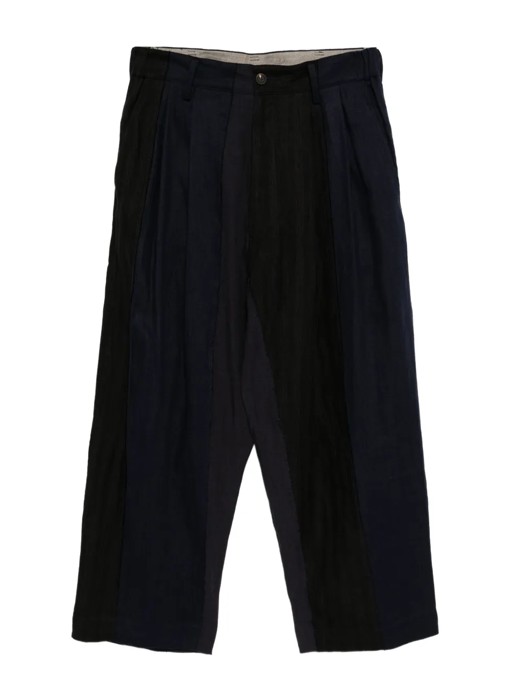 Ziggy Chen collaged wide-leg trousers | Blue | Image 1