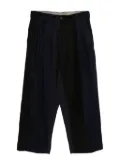 Ziggy Chen collaged wide-leg trousers - Blue