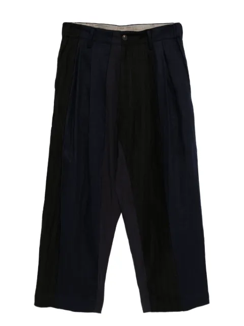Ziggy Chen collaged wide-leg trousers