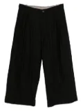 Ziggy Chen striped cropped trousers - Black