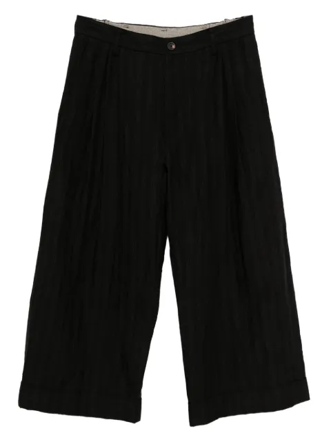 Ziggy Chen striped cropped trousers
