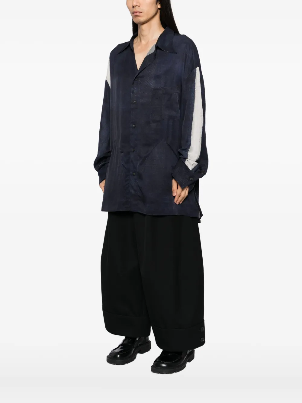 Ziggy Chen Overhemd met print Blauw