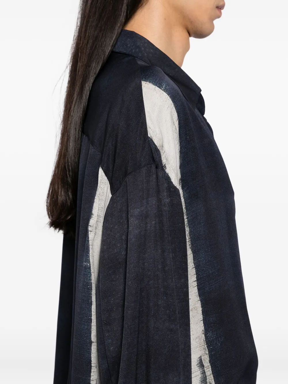 Ziggy Chen Overhemd met print Blauw