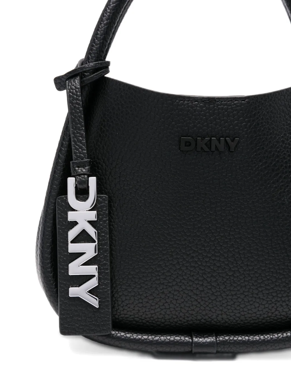 DKNY Capri logo-lettering tote bag Zwart