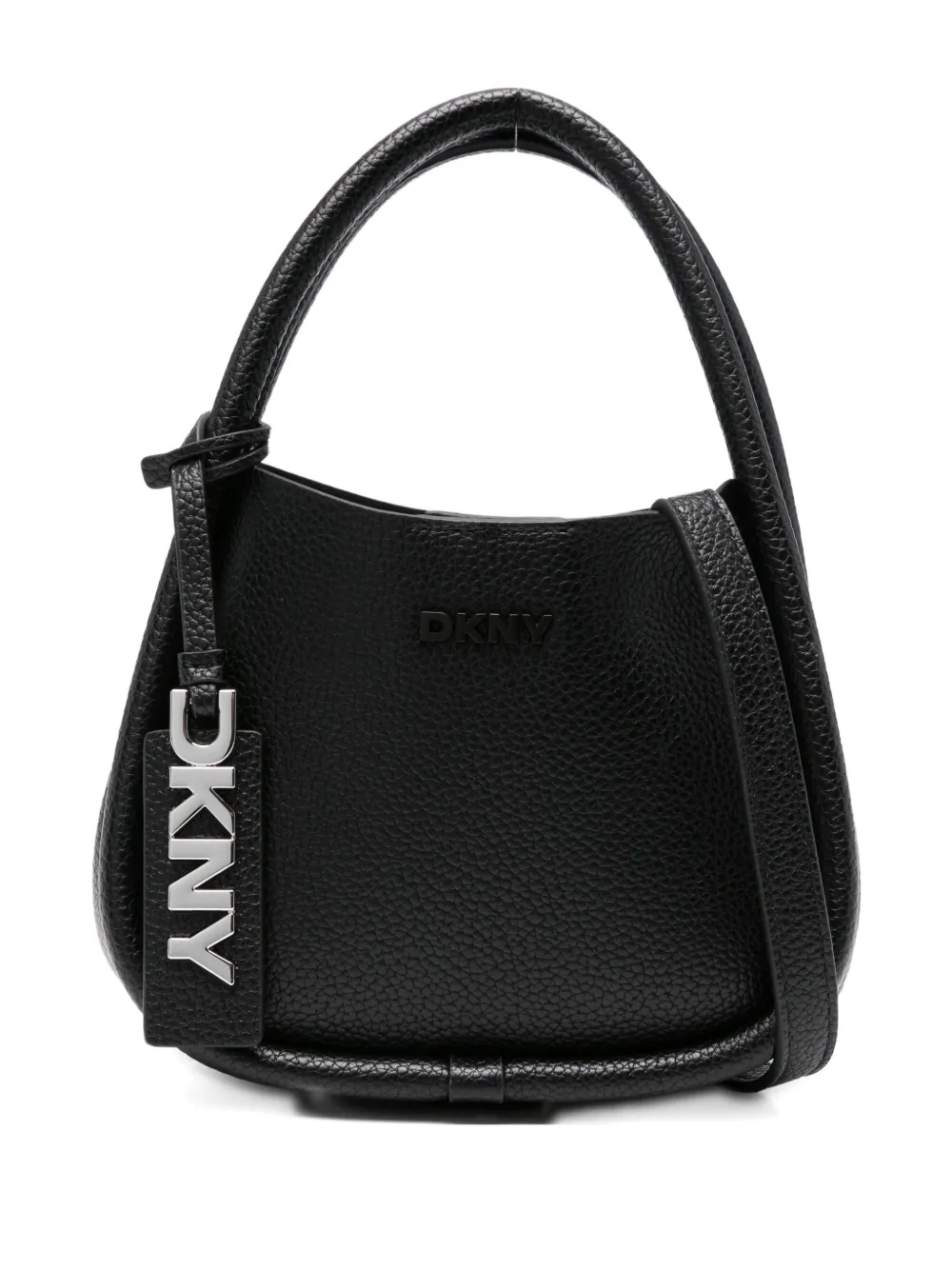 DKNY Capri logo-lettering tote bag Zwart
