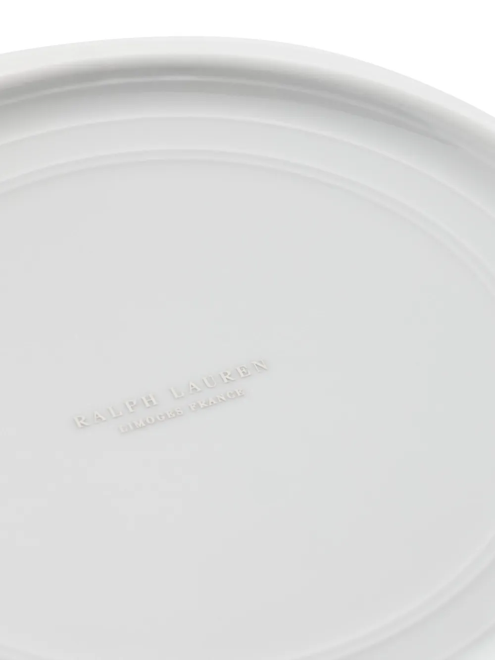 Ralph Lauren Hewitt Textured-rim Dinner Plate (21.6cm) In Gray