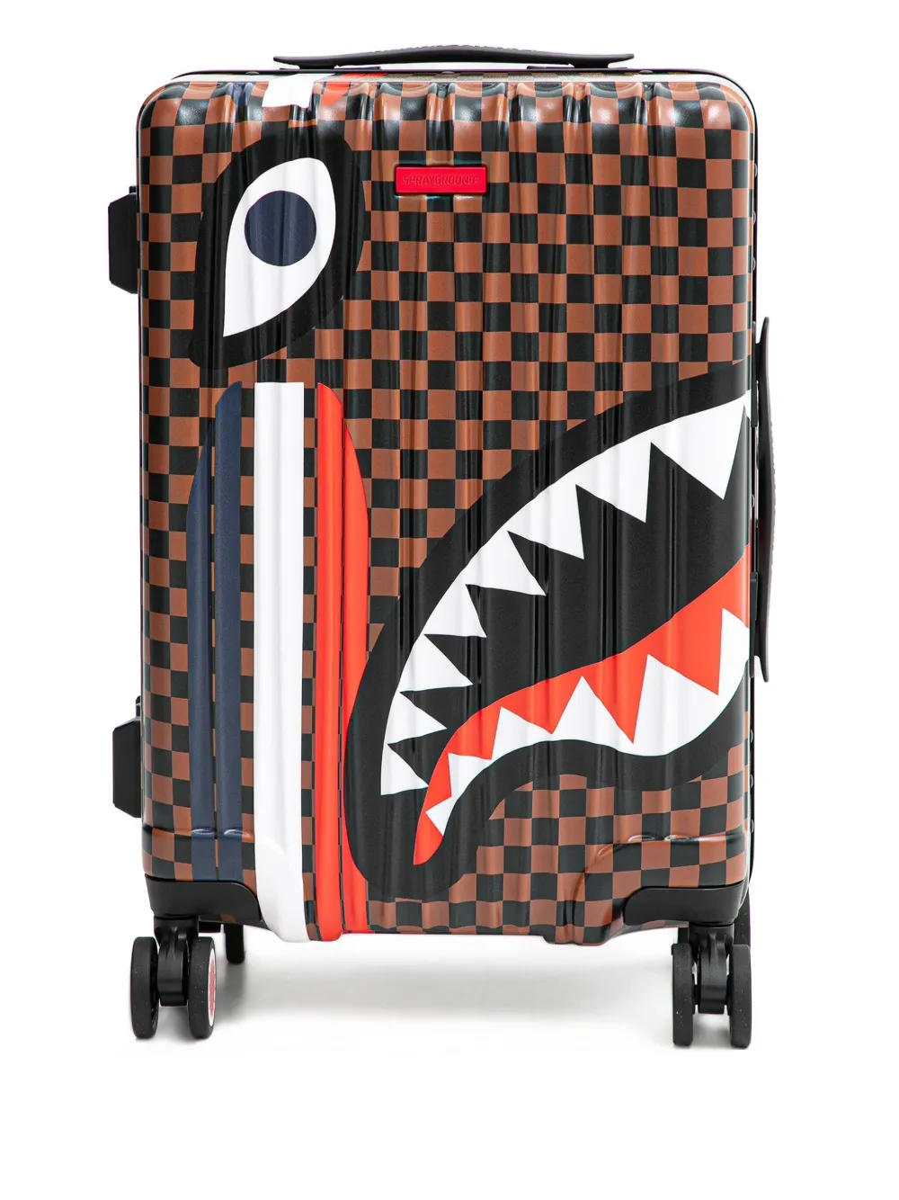 small Machine Francaise check-pattern luggage