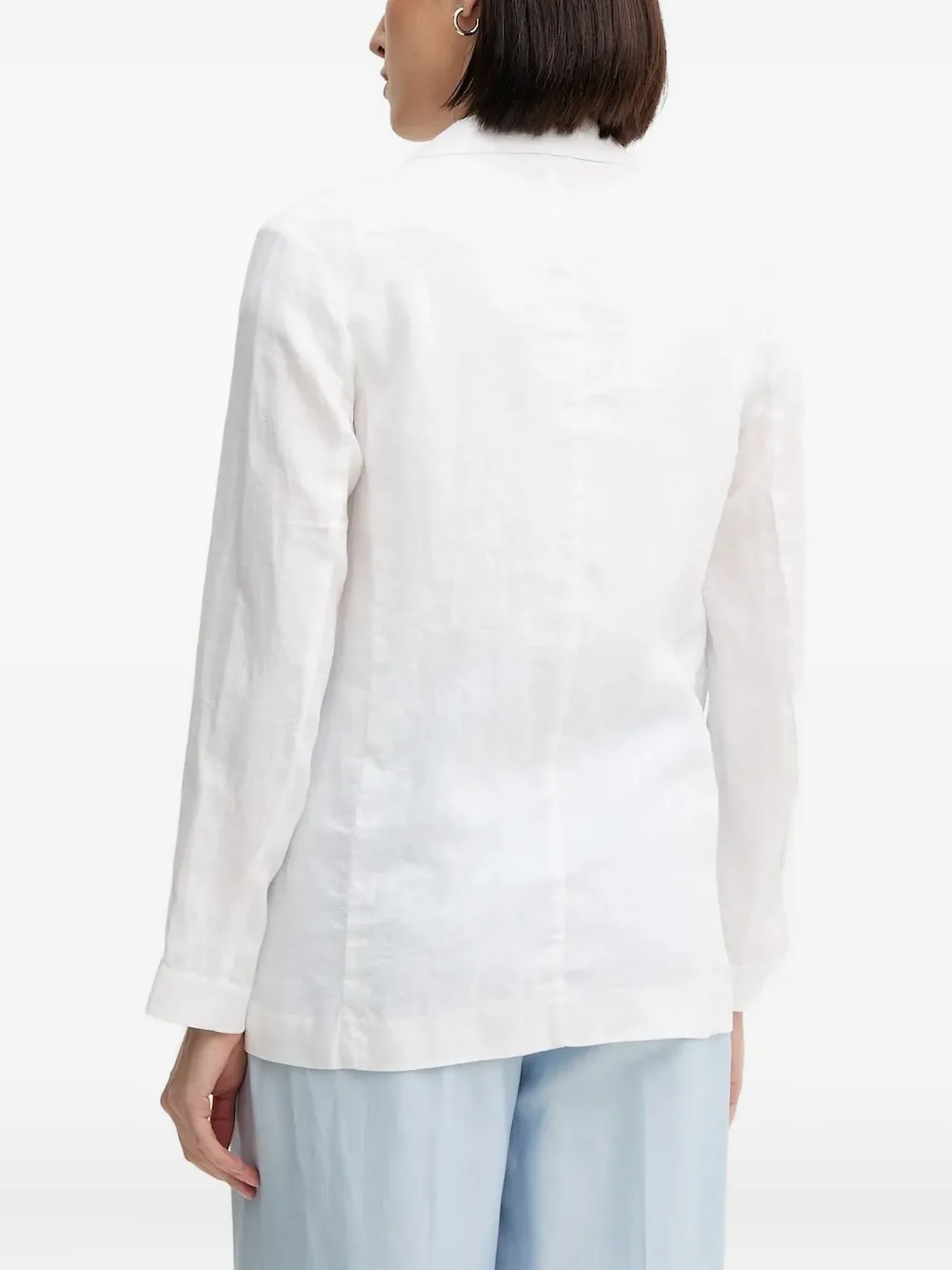 Sisley Linnen blazer met knopen Wit