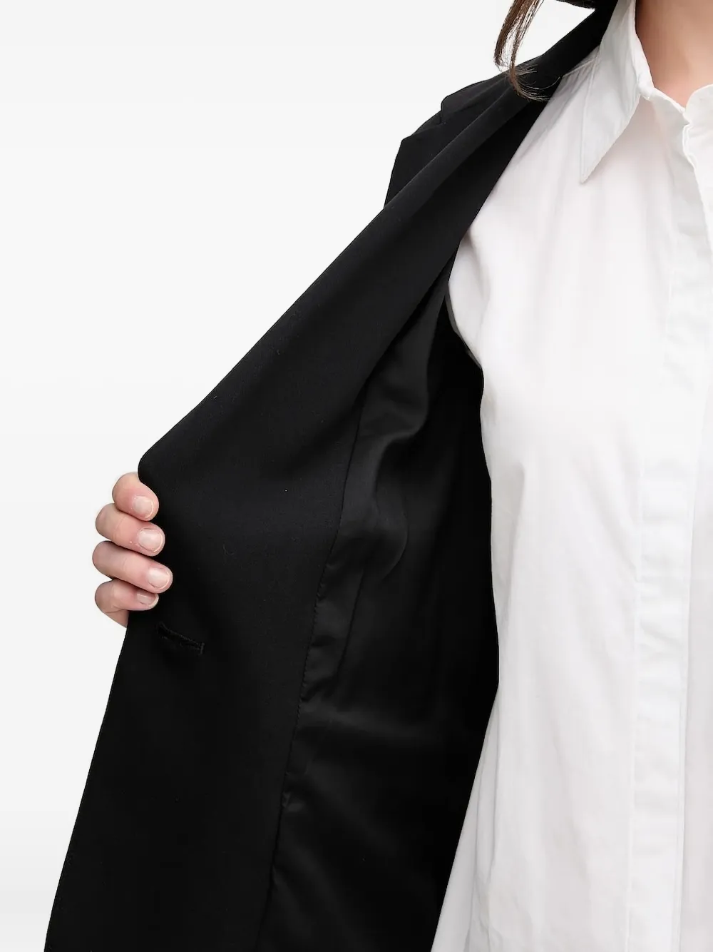 Sisley Paris Single-button Notched-lapel Blazer In Black