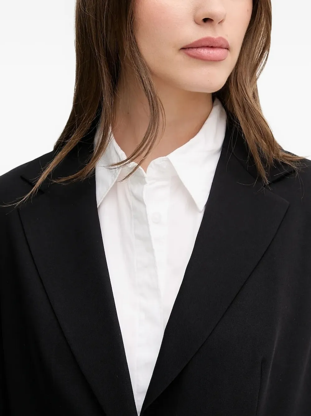 Sisley Paris Single-button Notched-lapel Blazer In Black