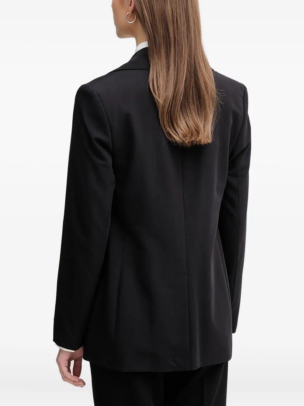 Sisley Paris Single-button Notched-lapel Blazer In Black