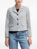 Sisley checked flap-pockt blazer - Grey