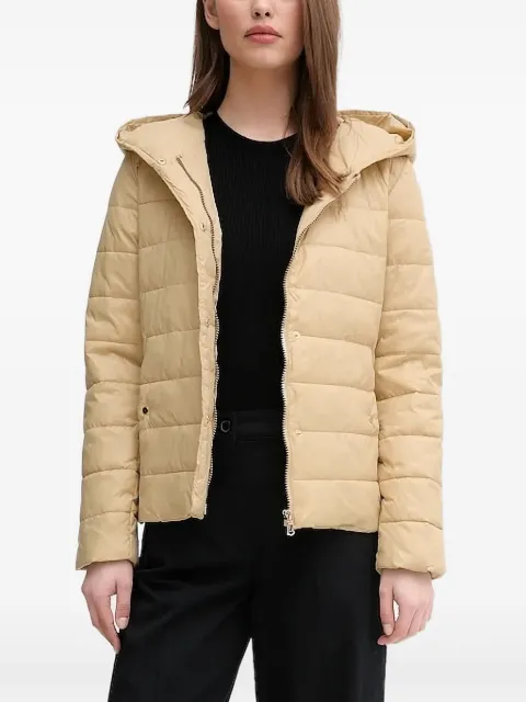 Sisley hooded belted puffer jacket