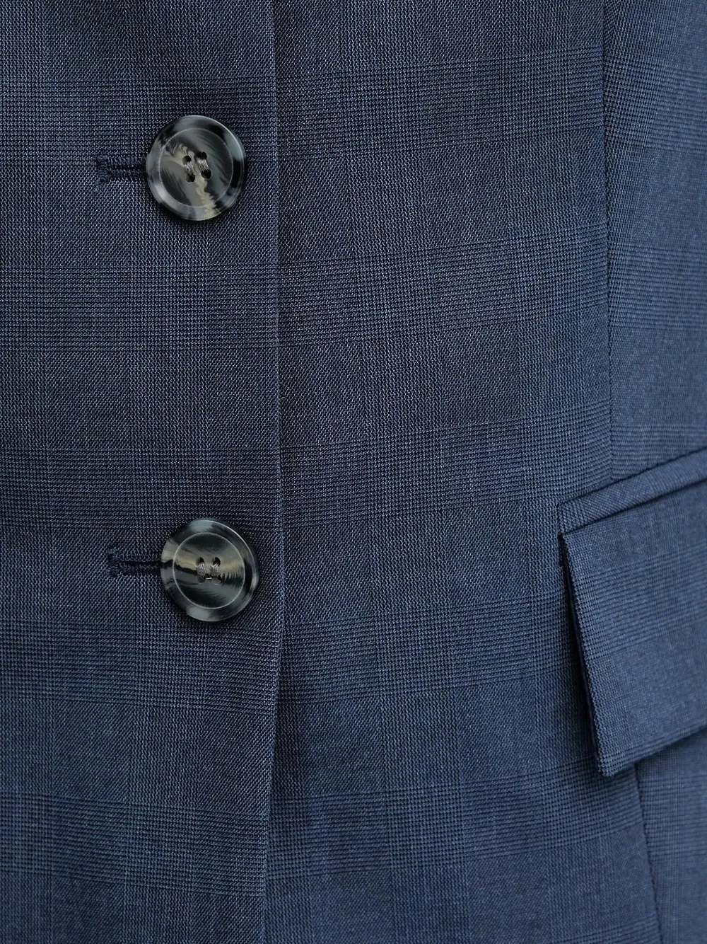 Sisley Blazer met enkele rij knopen Blauw